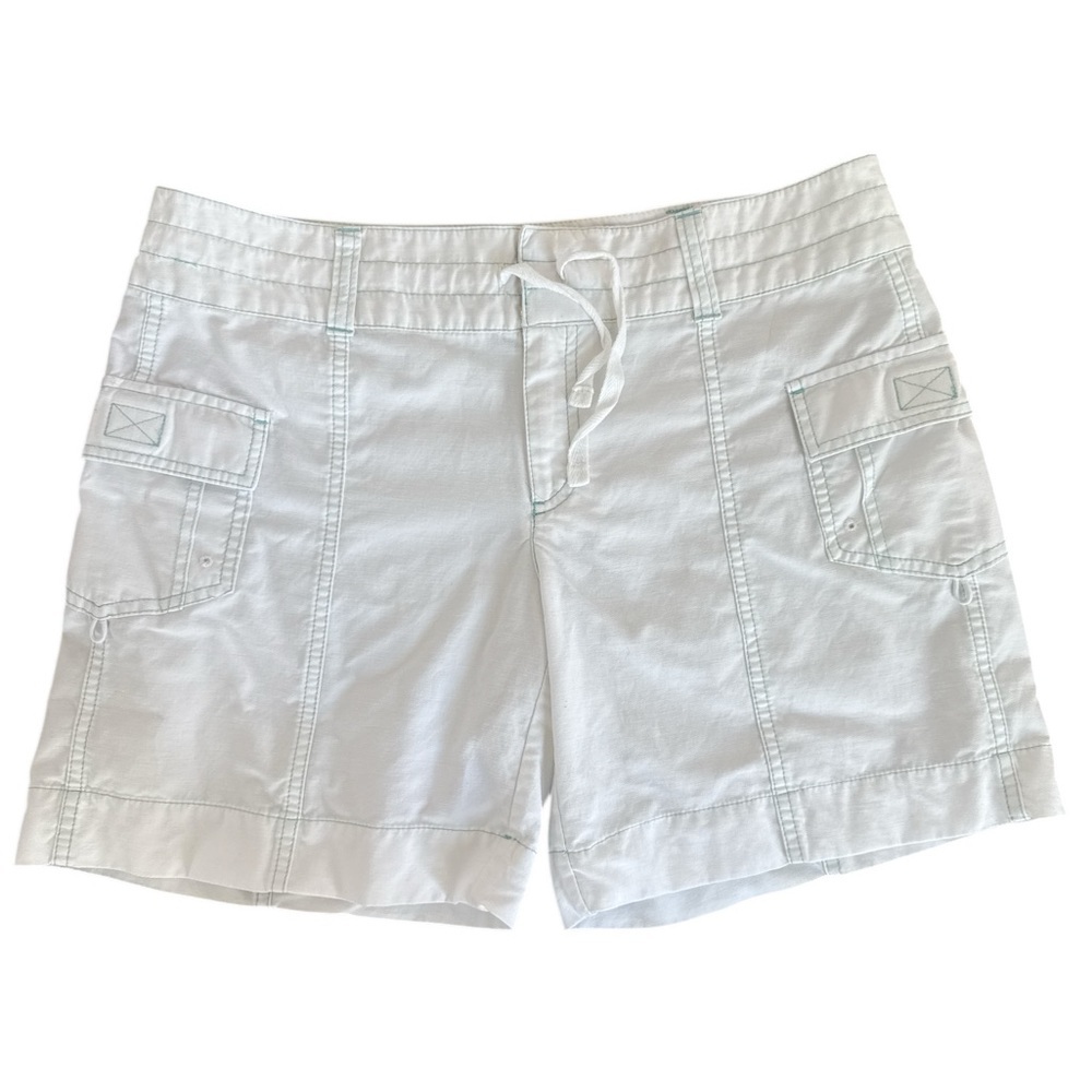 Athleta Women's White Cargo Drawstring Shorts
